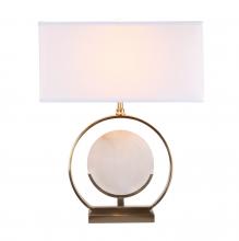 Bethel International MTL14PQ-GD - Table Lamp White & Gold