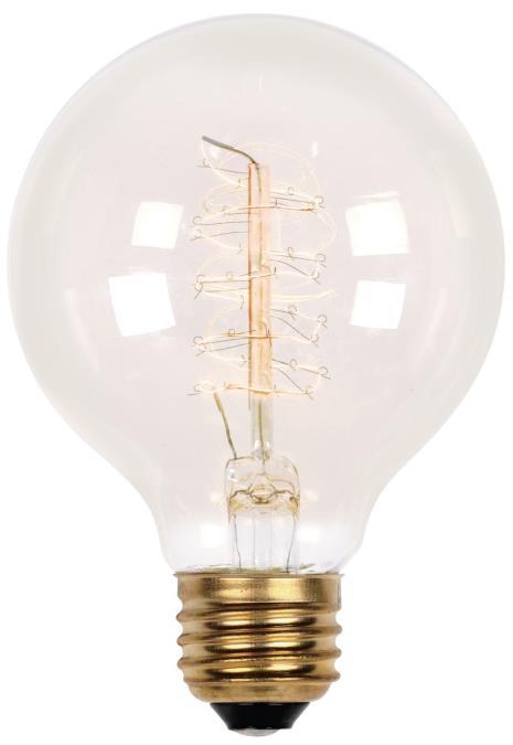 40W G25 Timeless Vintage Inspired Clear E26 (Medium) Base, 120 Volt, Card