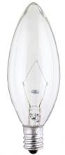 Westinghouse 368100 - 15W B9 1/2 Torpedo Incandescent Clear E12 (Candelabra) Base, 130 Volt, Box