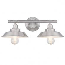 Westinghouse 6110300 - 2 Light Wall Fixture Brushed Nickel Finish