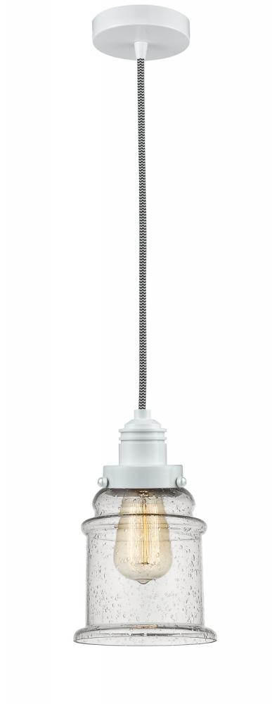 Winchester - 1 Light - 8 inch - White - Cord hung - Mini Pendant