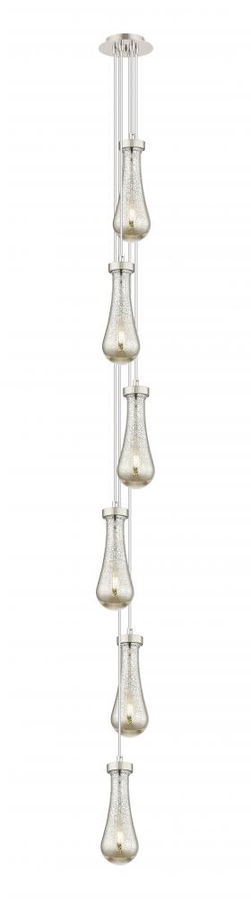 Owego - 6 Light - 7 inch - Brushed Polished Nickel - Multi Pendant