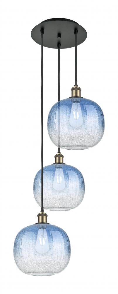 Brookhaven Sphere - 3 Light - 17 inch - Black Antique Brass - Cord Hung - Multi Pendant