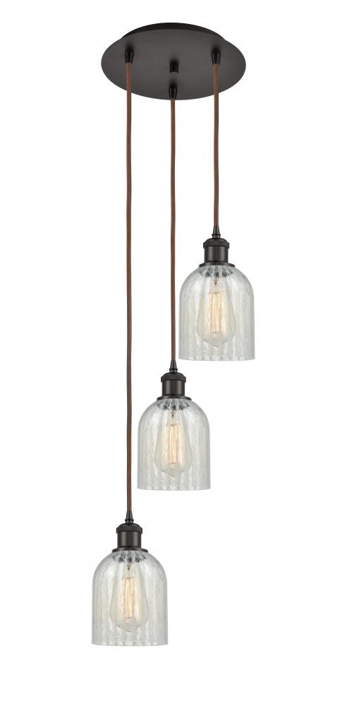 Caledonia - 3 Light - 12 inch - Oil Rubbed Bronze - Cord Hung - Multi Pendant