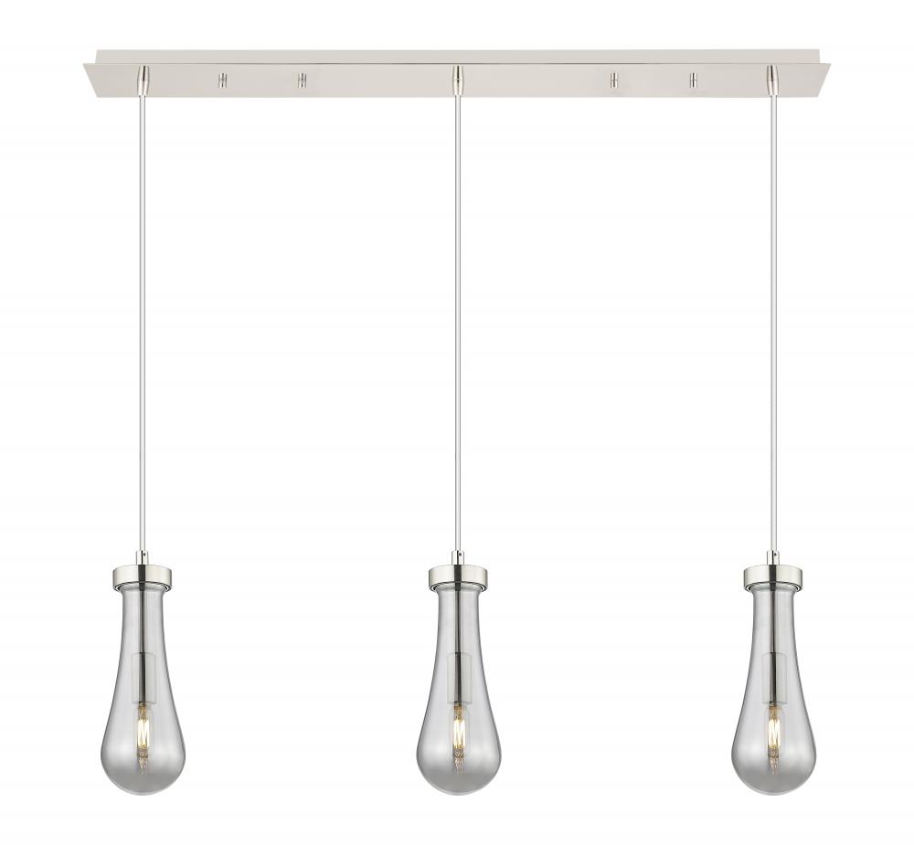 Owego - 3 Light - 37 inch - Polished Nickel - Linear Pendant