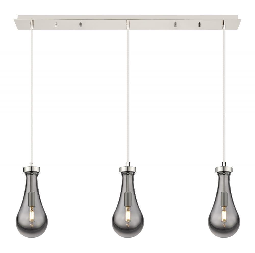 Owego - 3 Light - 37 inch - Polished Nickel - Linear Pendant