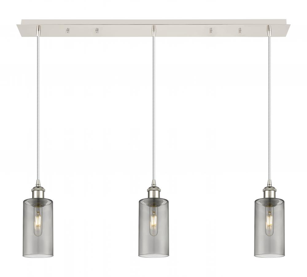 Crown Point - 3 Light - 37 inch - Polished Nickel - Linear Pendant