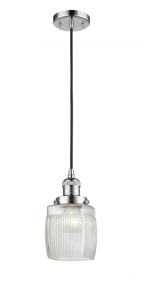 Colton - 1 Light - 6 inch - Polished Chrome - Cord hung - Mini Pendant