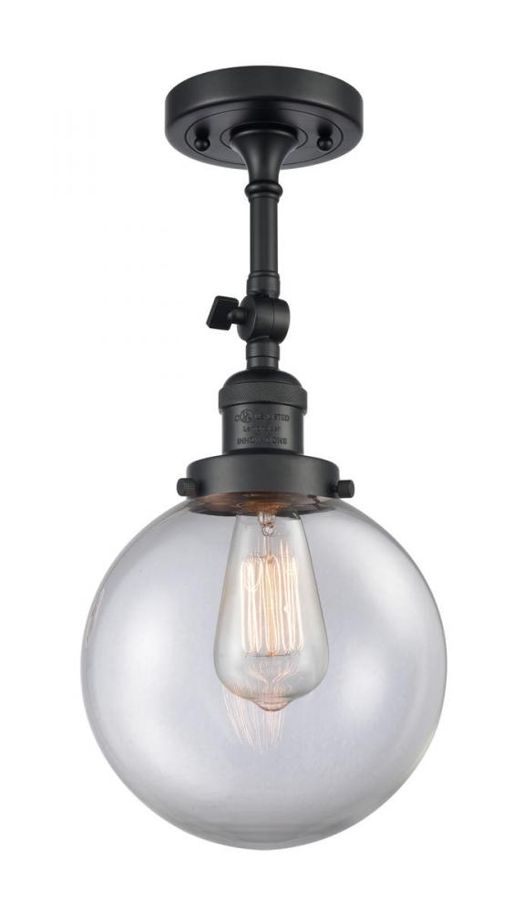 Beacon - 1 Light - 8 inch - Matte Black - Adjustable Semi-Flush Mount