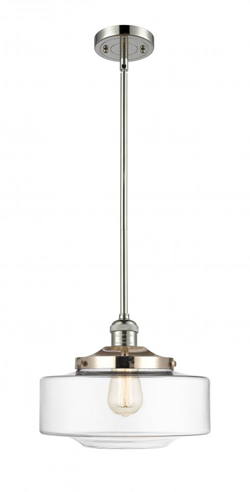 Bridgeton - 1 Light - 12 inch - Polished Nickel - Stem Hung - Mini Pendant