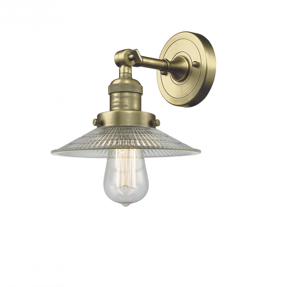 Halophane - 1 Light - 9 inch - Antique Brass - Sconce