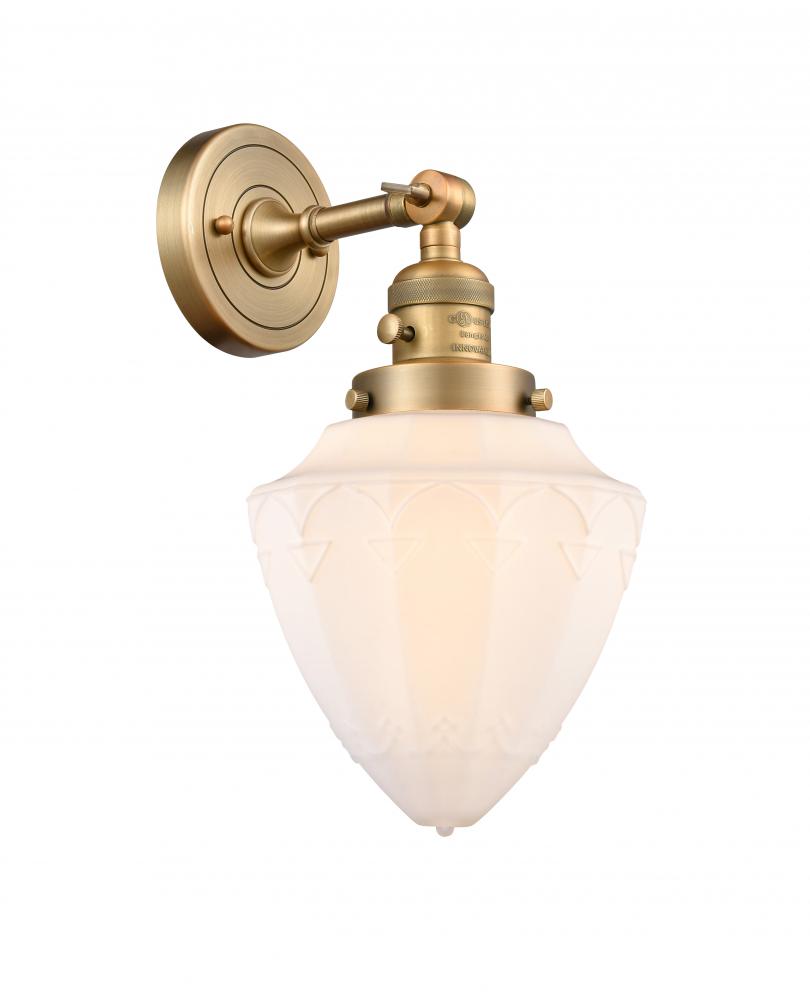 Bullet - 1 Light - 7 inch - Brushed Brass - Sconce