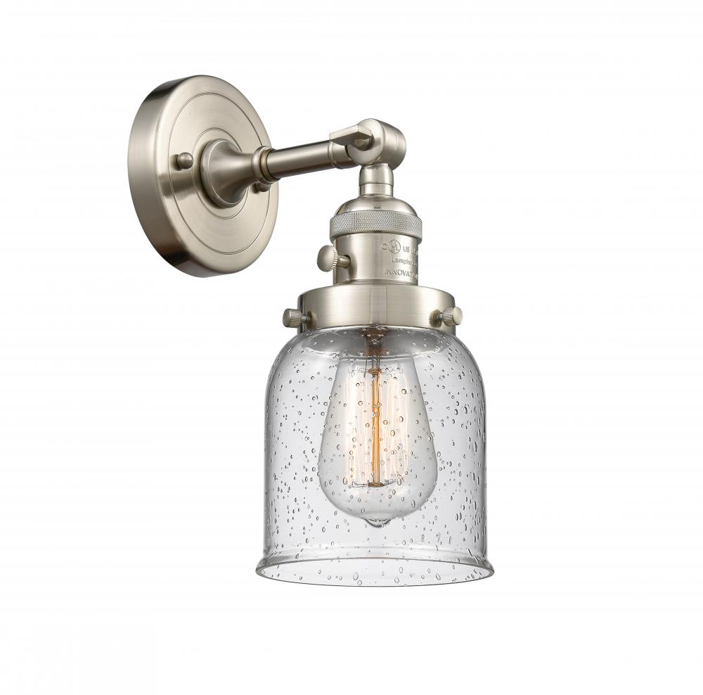 Bell - 1 Light - 5 inch - Brushed Satin Nickel - Adjustable Sconce