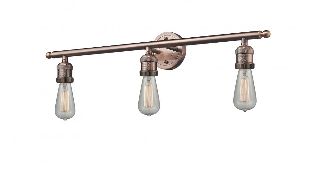 Bare Bulb 3 Light Bath Vanity Light