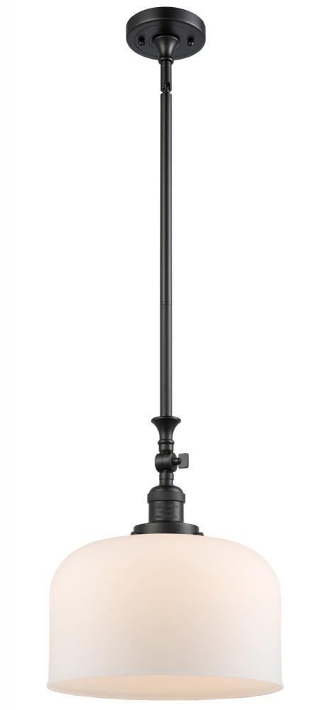 Bell - 1 Light - 12 inch - Matte Black - Stem Hung - Mini Pendant