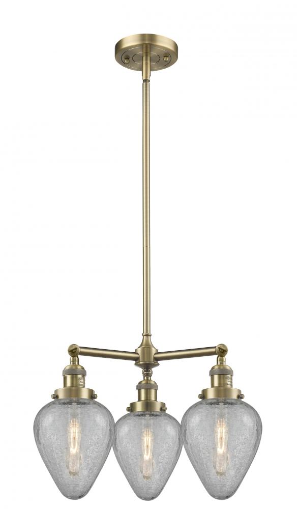 Geneseo - 3 Light - 26 inch - Antique Brass - Stem Hung - Chandelier