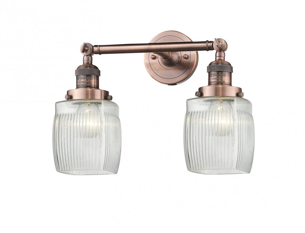 Colton - 2 Light - 16 inch - Antique Copper - Bath Vanity Light