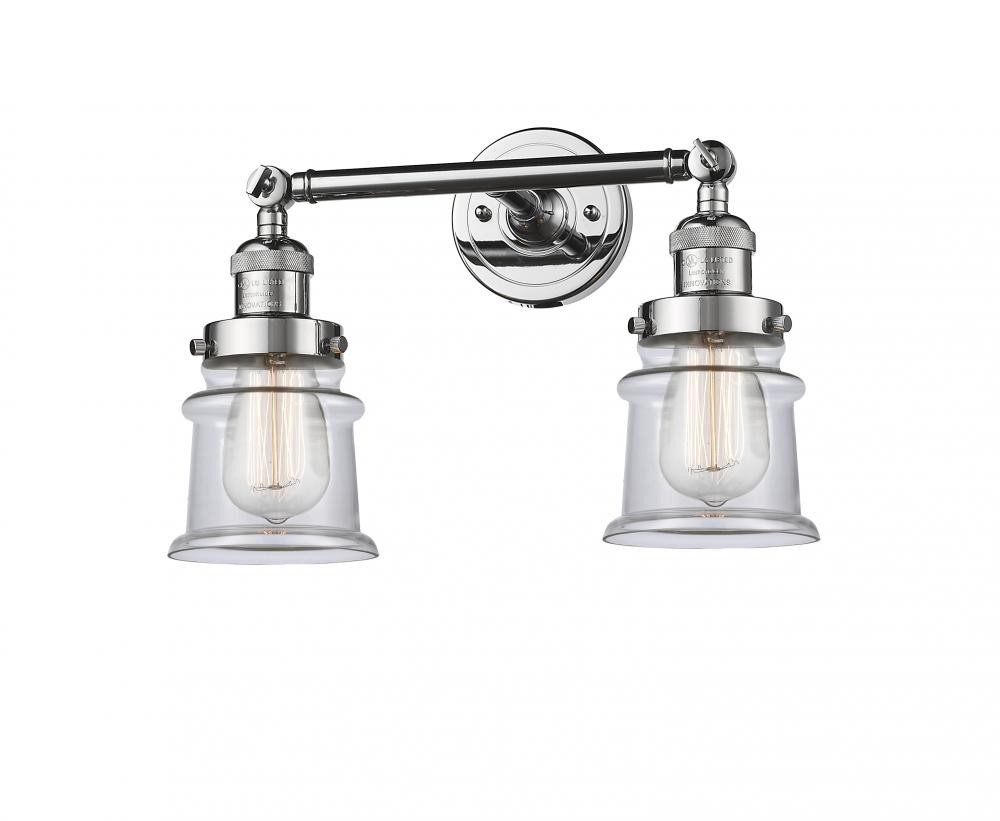 Canton - 2 Light - 17 inch - Polished Chrome - Adjustable Bath Vanity Light