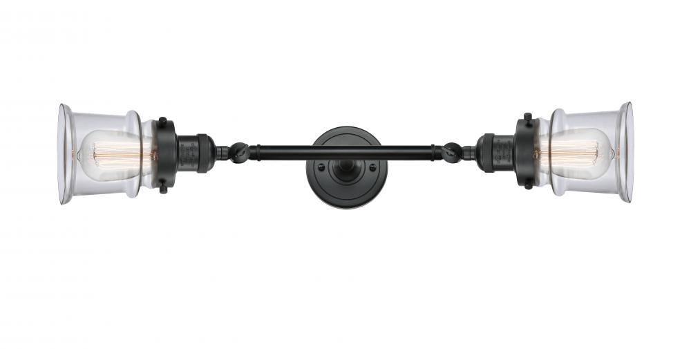 Canton - 2 Light - 6 inch - Matte Black - Adjustable Bath Vanity Light