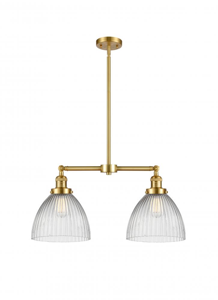 Seneca Falls - 2 Light - 21 inch - Satin Gold - Stem Hung - Island Light