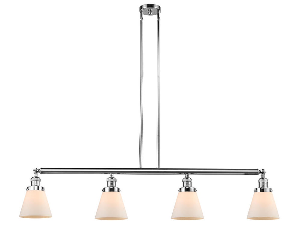Cone - 4 Light - 51 inch - Polished Chrome - Stem Hung - Adjustable Island Light