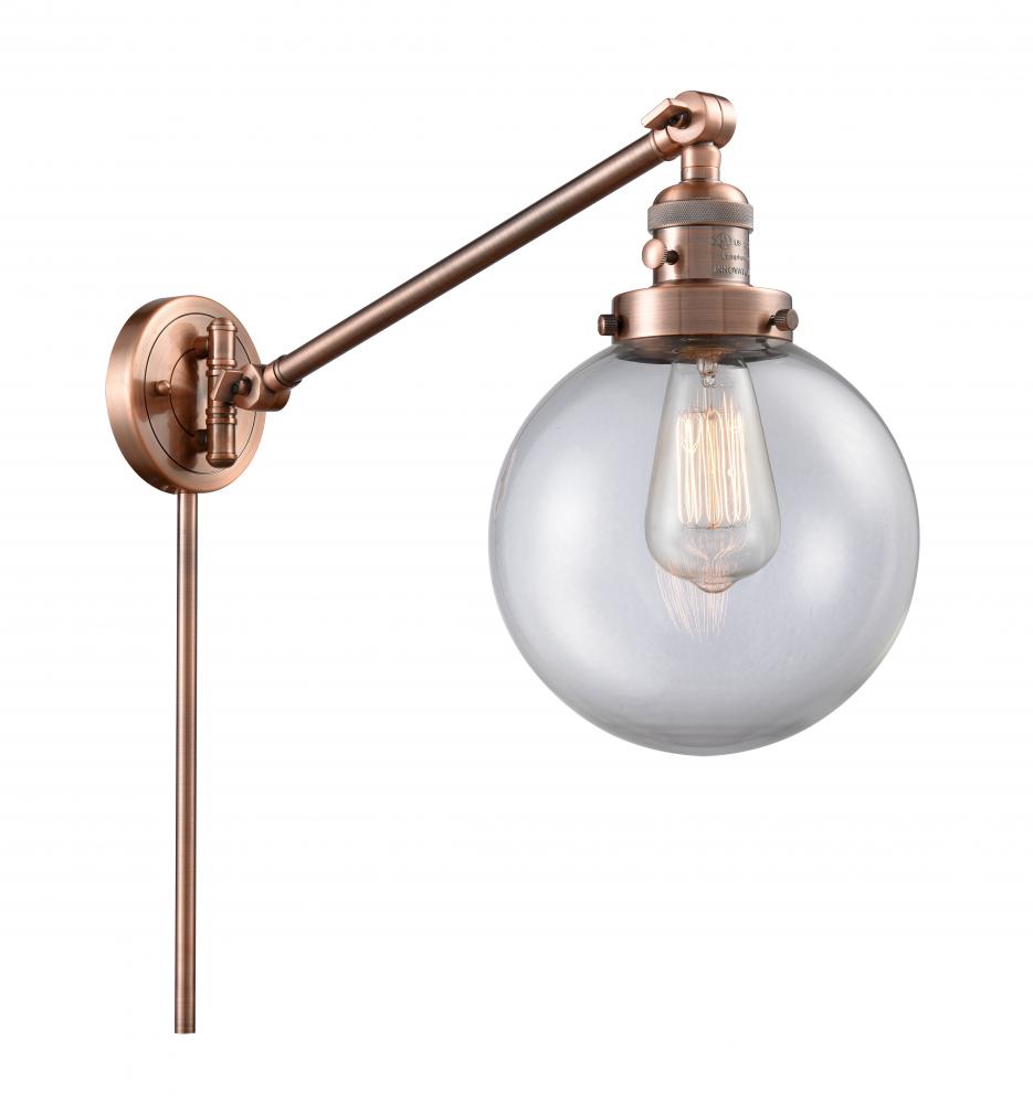 Beacon - 1 Light - 8 inch - Antique Copper - Swing Arm