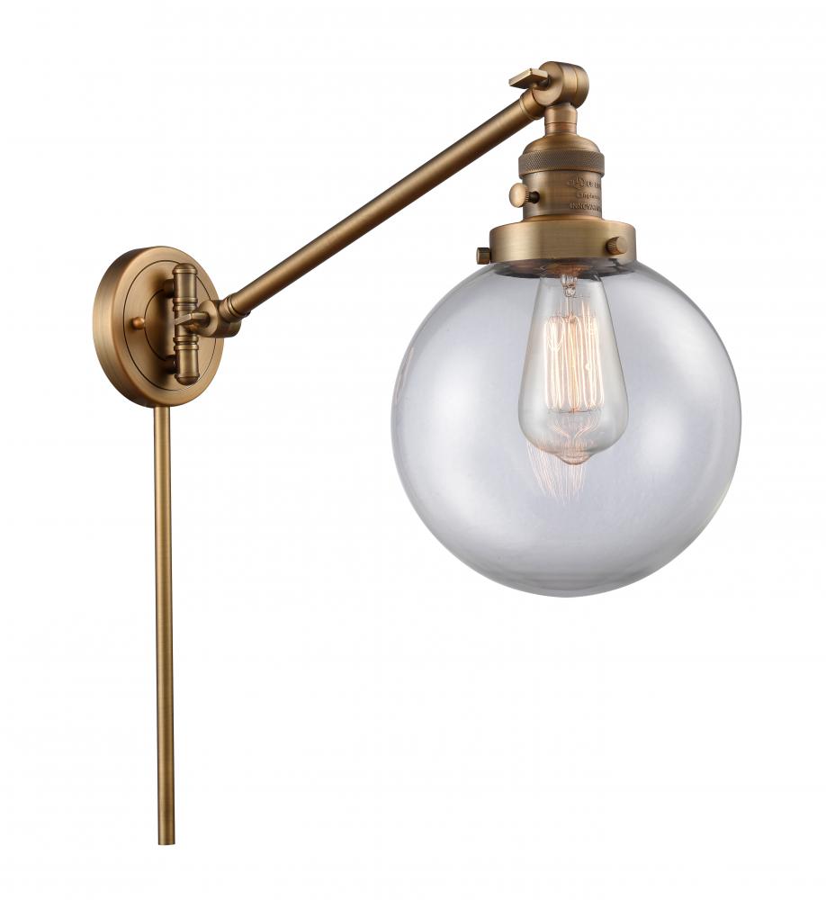 Beacon - 1 Light - 8 inch - Brushed Brass -Adjustable Swing Arm