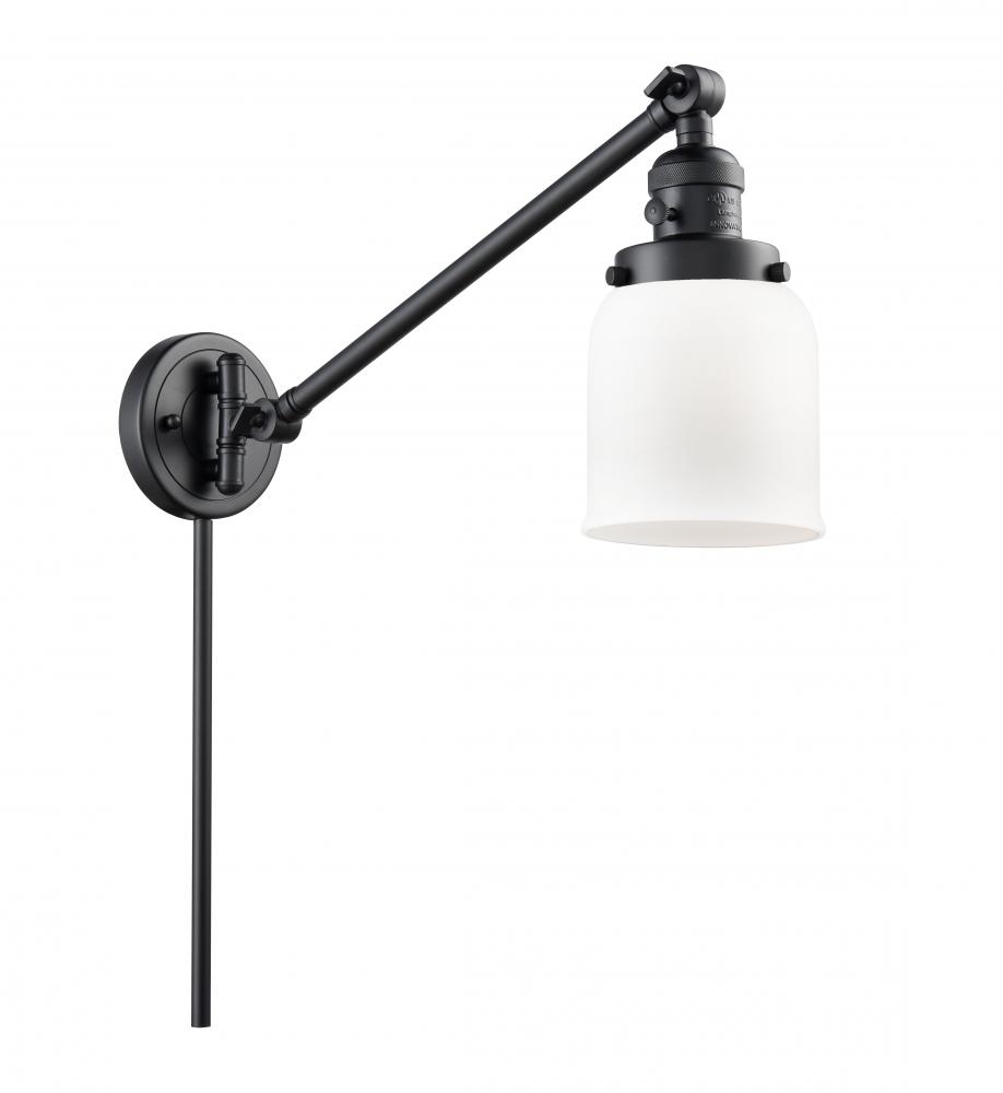 Bell - 1 Light - 8 inch - Matte Black -Adjustable Swing Arm