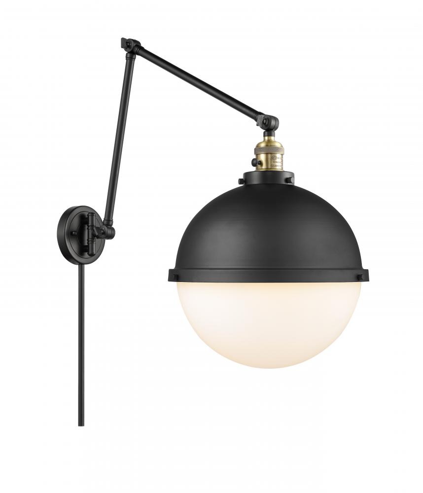 Hampden - 1 Light - 13 inch - Black Antique Brass -Adjustable Swing Arm