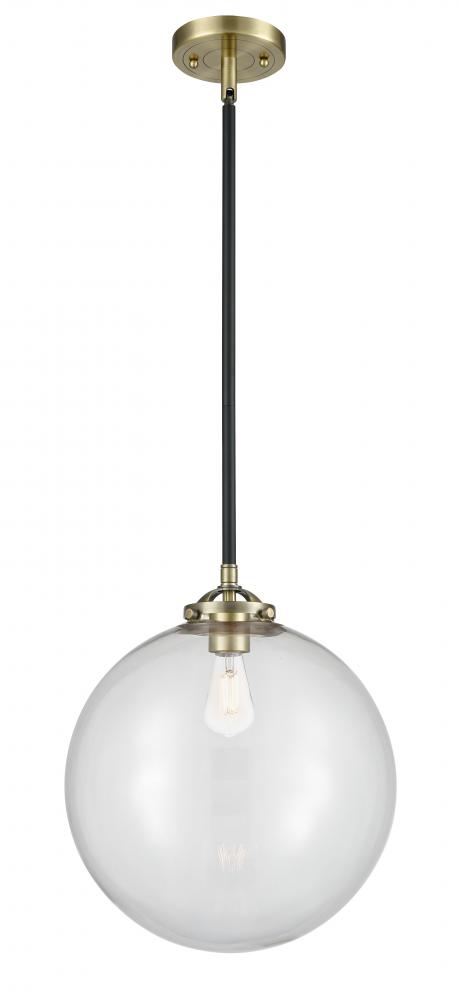 Beacon - 1 Light - 12 inch - Black Antique Brass - Cord hung - Mini Pendant