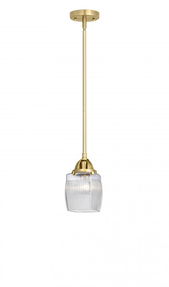 Colton - 1 Light - 6 inch - Satin Gold - Cord hung - Mini Pendant