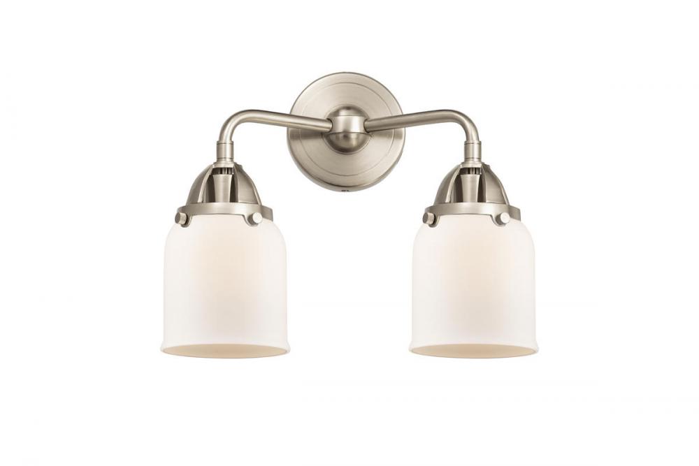 Bell - 2 Light - 13 inch - Brushed Satin Nickel - Bath Vanity Light