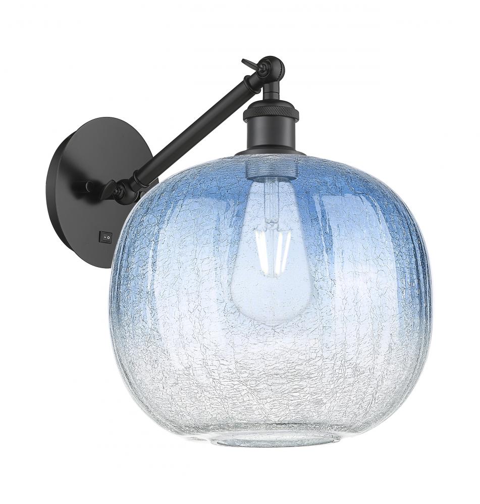 Brookhaven Sphere - 1 Light - 11 inch - Matte Black - Sconce