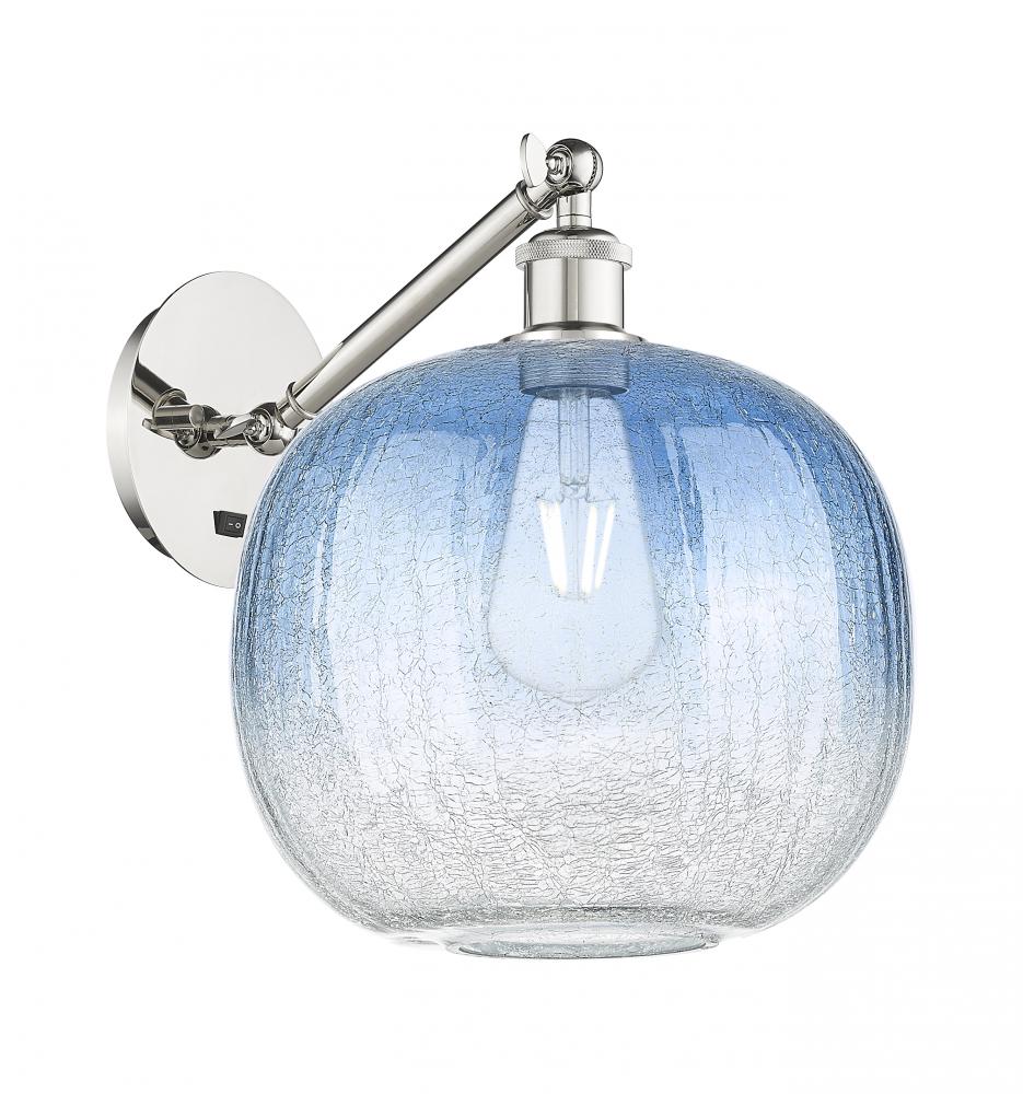 Brookhaven Sphere - 1 Light - 11 inch - Polished Nickel - Sconce