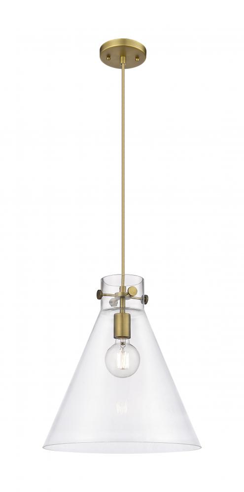 Newton Cone - 1 Light - 14 inch - Chanpagne Bronze - Cord hung - Pendant