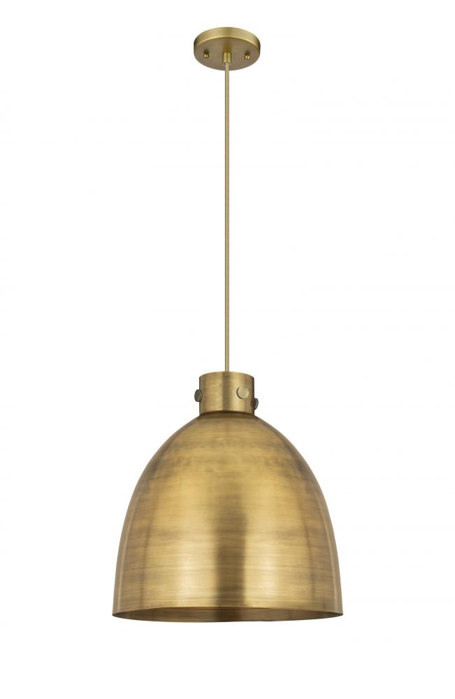 Newton Sphere - 1 Light - 16 inch - Brushed Brass - Cord hung - Pendant