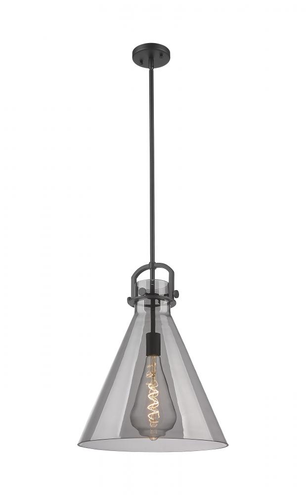 Newton Cone - 1 Light - 16 inch - Matte Black - Pendant