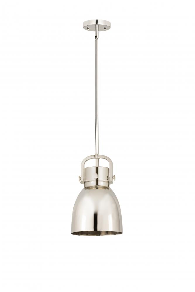 Newton Bell - 1 Light - 8 inch - Polished Nickel - Mini Pendant