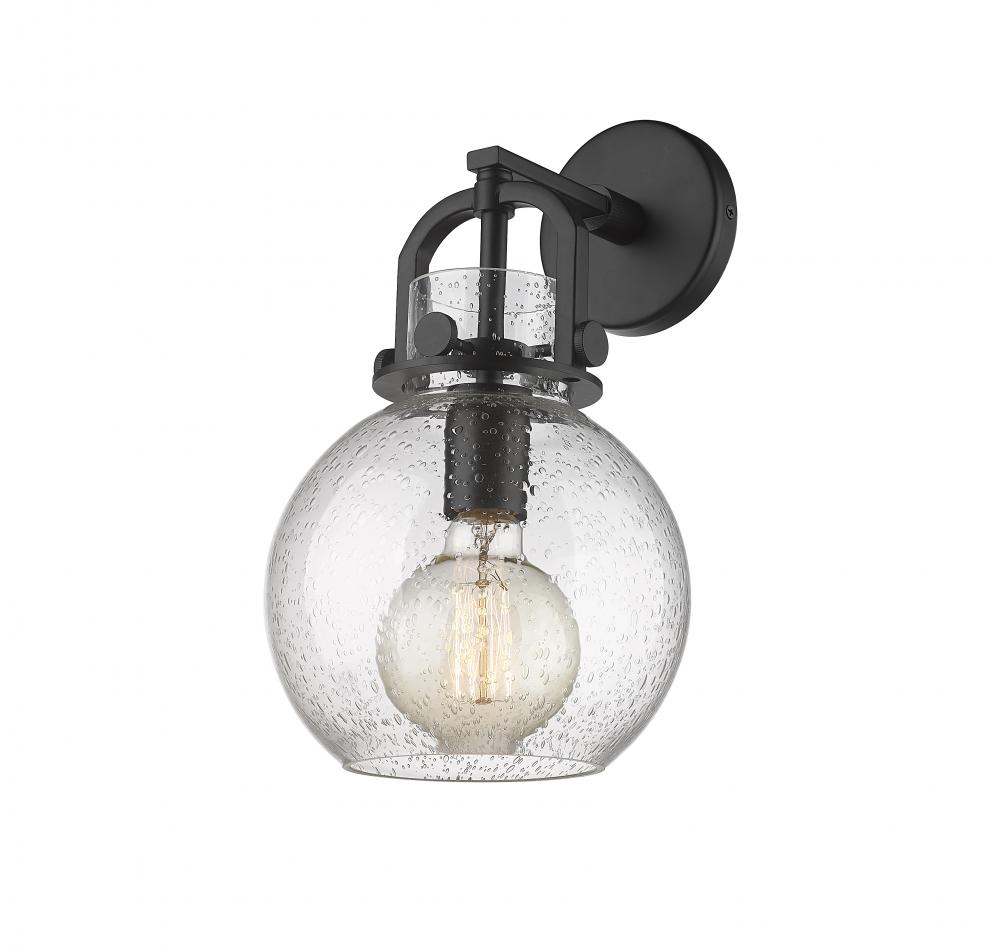 Newton Sphere - 1 Light - 8 inch - Matte Black - Sconce