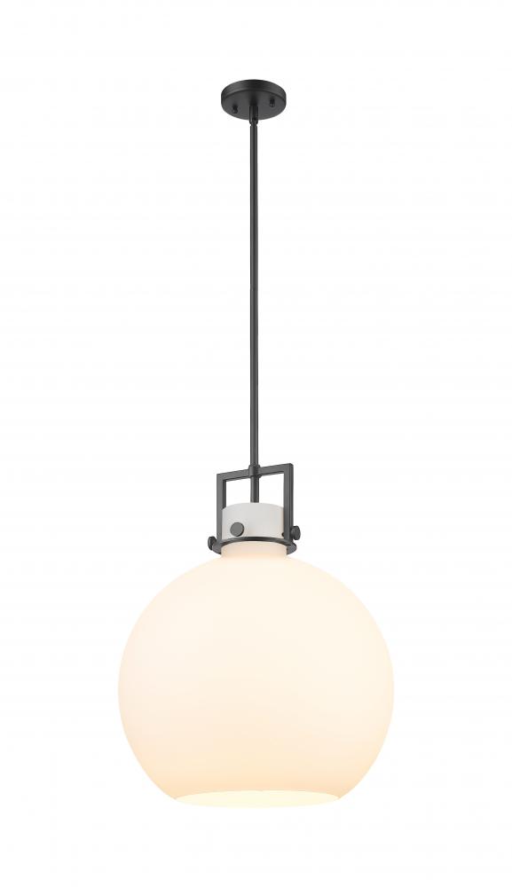 Newton Sphere - 1 Light - 16 inch - Matte Black - Pendant