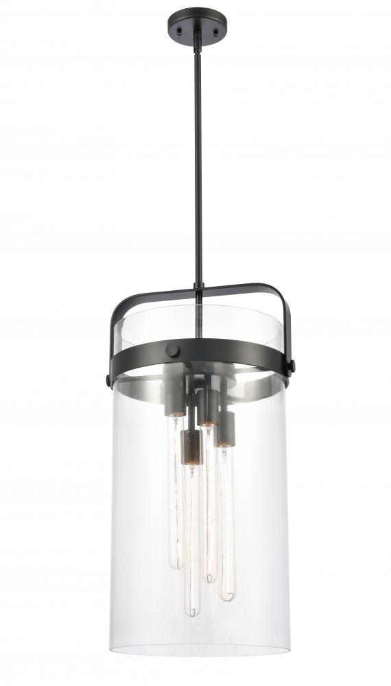 Pilaster - 4 Light - 12 inch - Matte Black - Pendant