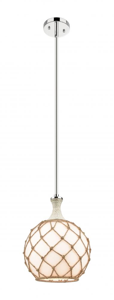 Astor - 1 Light - 10 inch - Polished Nickel - Mini Pendant