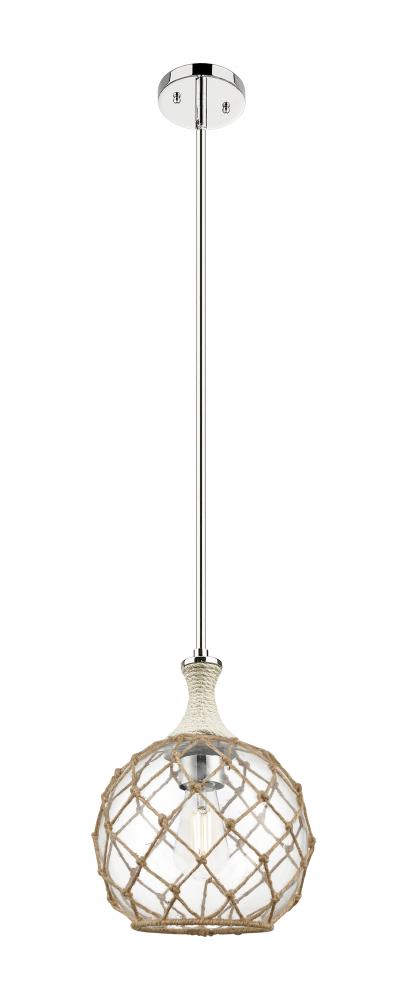 Astor - 1 Light - 10 inch - Polished Nickel - Mini Pendant