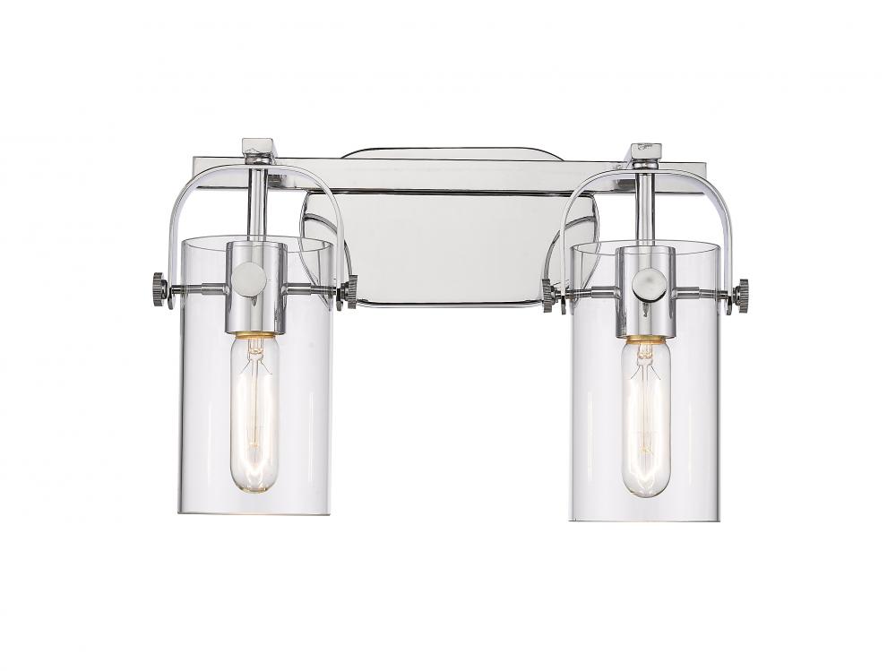 Pilaster - 2 Light - 15 inch - Polished Chrome - Bath Vanity Light