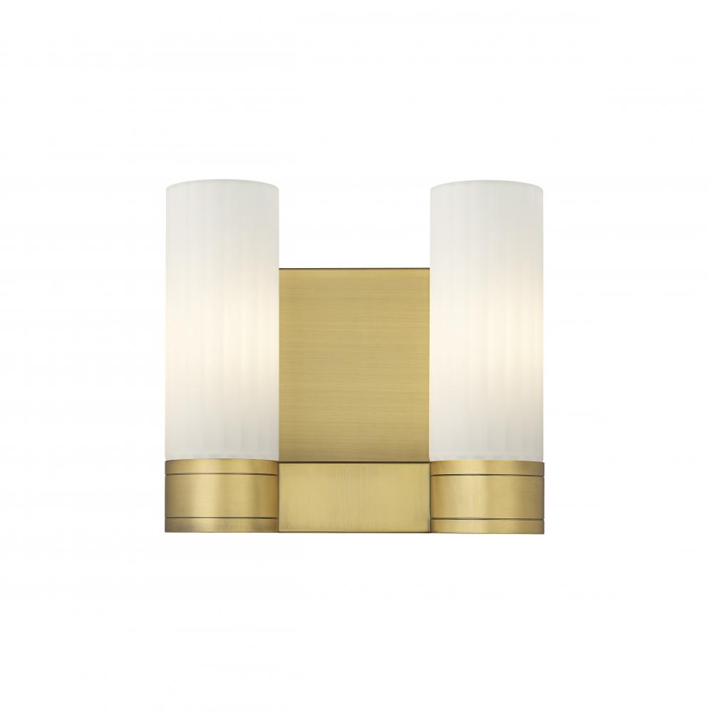 Empire - 2 Light - 11 inch - Brushed Brass - Bath Vanity Light