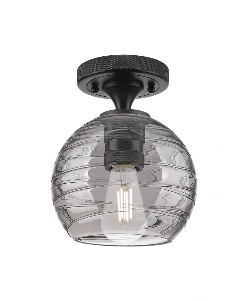 Crown Point - 1 Light - 6 inch - Matte Black - Flush Mount