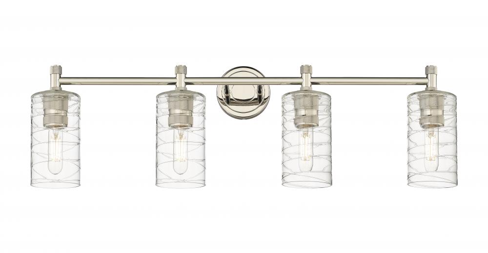 Crown Point - 4 Light - 34 inch - Polished Nickel - Bath Vanity Light