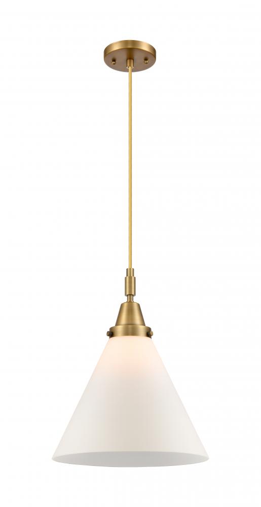 Cone - 1 Light - 12 inch - Brushed Brass - Mini Pendant