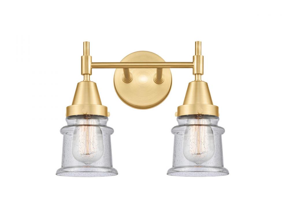 Canton - 2 Light - 14 inch - Satin Gold - Bath Vanity Light