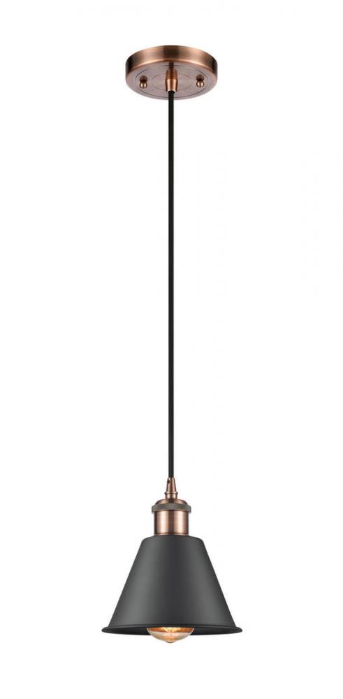 Smithfield - 1 Light - 7 inch - Antique Copper - Cord hung - Mini Pendant